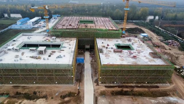 扶風(fēng)縣博物館設(shè)計建筑面積7542平方米，主體結(jié)構(gòu)進入封頂